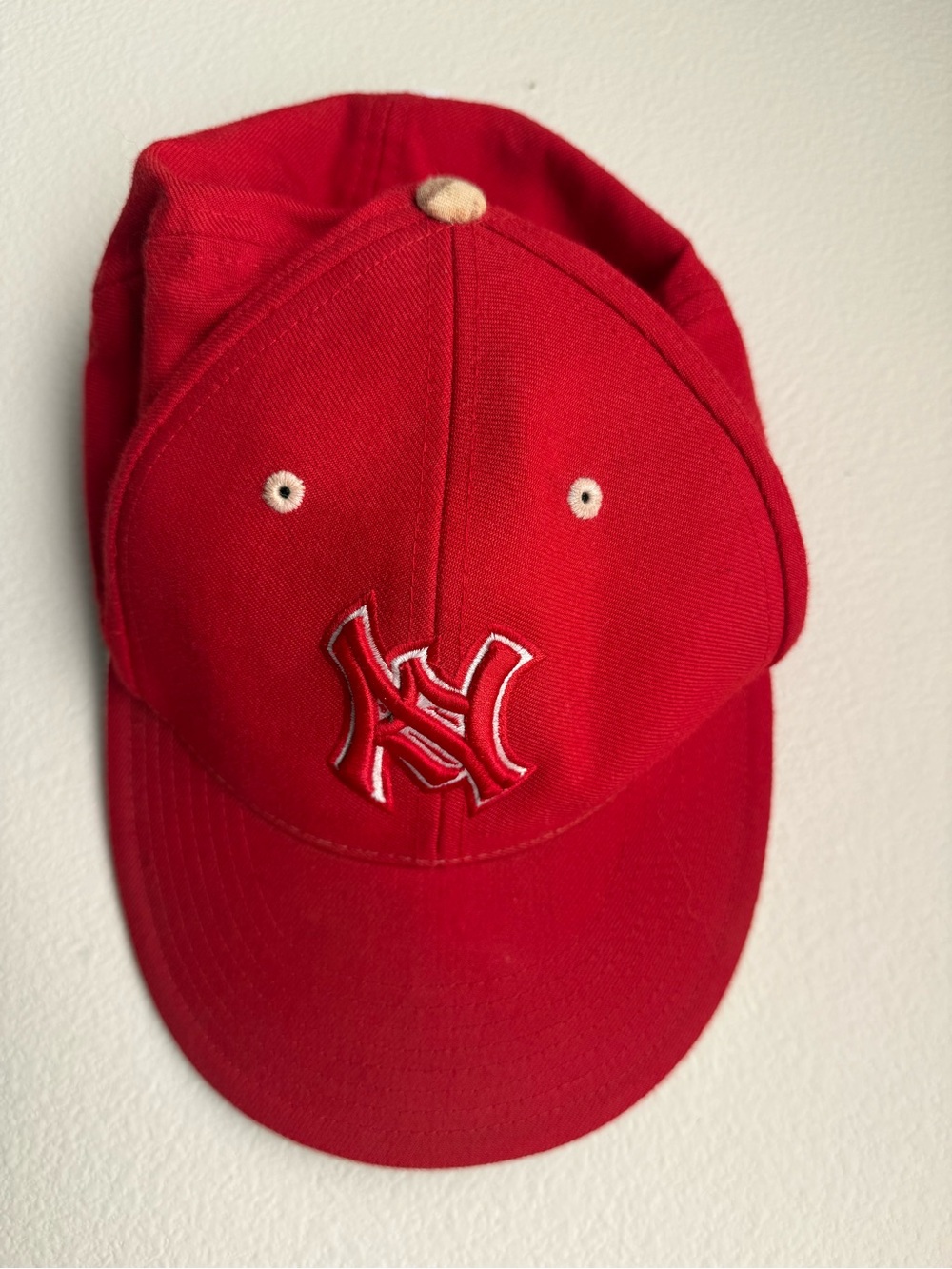 Red Baseball Cap with Embroidered Logo